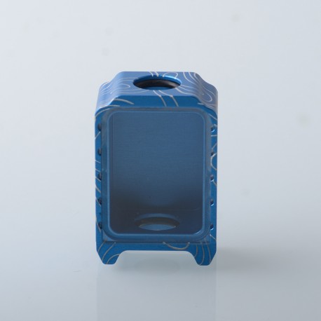 Authentic MK MODS Topo Boro Tank for SXK BB / Billet AIO Box Mod Kit - Blue, Aluminum + Glass