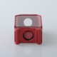 Authentic MK MODS Topo Boro Tank for SXK BB / Billet AIO Box Mod Kit - Red, Aluminum + Glass