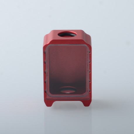 Authentic MK MODS Boro Tank for SXK BB / Billet AIO Box Mod Kit - Red, Aluminum + Glass