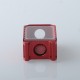 Authentic MK MODS Boro Tank for SXK BB / Billet AIO Box Mod Kit - Red, Aluminum + Glass