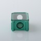 Authentic MK MODS Topo Boro Tank for SXK BB / Billet AIO Box Mod Kit - Green, Aluminum + Glass