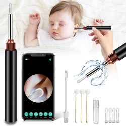 USB Visual 1080P Wireless Otoscope-Ear Scope Camera Ear Wax Removal Tool - 500mAh, Compatible with Apple / iPad / Android