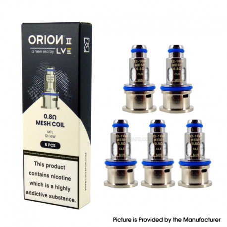 [Ships from Bonded Warehouse] Authentic LVE Orion II Replacement Coil - Mesh 0.8ohm (5 PCS)