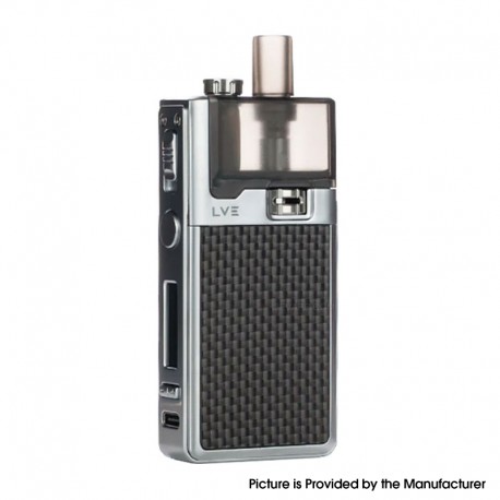 [Ships from Bonded Warehouse] Authentic LVE Orion II Pod System Mod Kit - Silver Textured Carbon, 5~40W, 1500mAh, 4.5ml, 0.4ohm