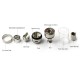 Authentic Youde Zephyrus V2 Updated Sub Ohm Tank Atomizer - Black, Stainless Steel + Glass, 6mL, 0.3 ohm, 22mm