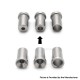 Mission Prism Style Booster Drip Tip Set for BB / Billet Boro AIO Mod - Silver + Grey + Translucent + White + Black