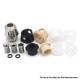 Mission Prism Style Booster Drip Tip Set for BB / Billet Boro AIO Mod - Silver + Grey + Translucent + White + Black