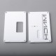 NS X Monarchy Square Style Front + Back Door Panel Plates for BB / Billet Box Mod - White, Acrylic (2 PCS)