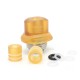 SXK Hussar BTC Style Integrated Drip Tip for BB / Billet / Boro AIO Box Mod - Brown, PEI + 316SS