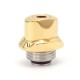 SXK Hussar BTC Style Integrated Drip Tip for BB / Billet / Boro AIO Box Mod - Gold, 316SS