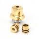 SXK Hussar BTC Style Integrated Drip Tip for BB / Billet / Boro AIO Box Mod - Gold, 316SS