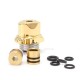 SXK Hussar BTC Style Integrated Drip Tip for BB / Billet / Boro AIO Box Mod - Gold, 316SS