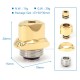 SXK Hussar BTC Style Integrated Drip Tip for BB / Billet / Boro AIO Box Mod - Gold, 316SS