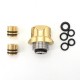 SXK Hussar BTC Style Integrated Drip Tip for BB / Billet / Boro AIO Box Mod - Gold, 316SS