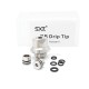 SXK Hussar BTC Style Integrated Drip Tip for BB / Billet / Boro AIO Box Mod - Silver, 316SS