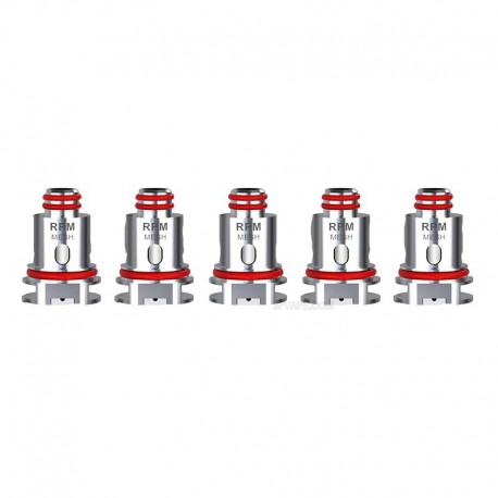 [Ships from Bonded Warehouse] Authentic SMOK Replacement MTL Mesh Coil Head for RPM40 / Fetch Mini - 0.3ohm (10~15W) (5 PCS)