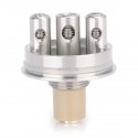 Authentic Steam-Crave Triple-Post RBA Base for Aromamizer RDTA - Silver, Stainless Steel