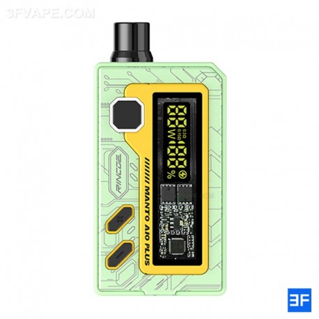 [Ships from Bonded Warehouse] Authentic Rincoe Manto AIO Plus Pod System - Avocado Green, VW 1~80W, 1 x 18650, 3ml, 0.15 /0.3ohm