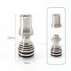 Four One Five 415 Tombo Giri Baby Style 510 Drip Tip Kit - Black, 1 x 510 Base + 6 x Mouthpiece SS + Peek + PET + Ultem + PC