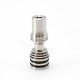 Four One Five 415 Tombo Giri Baby Style 510 Drip Tip Kit - Silver, 1 x 510 Base + 6 x Mouthpiece SS + Peek + PET + Ultem + PC