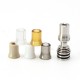 Four One Five 415 Tombo Giri Baby Style 510 Drip Tip Kit - Silver, 1 x 510 Base + 6 x Mouthpiece SS + Peek + PET + Ultem + PC