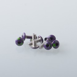 Authentic MK MODS Replacement Splatter Screw Set Kit for SXK BB 70W / DNA 60W Style Box Mod Kit / Billet - Purple, SS (9 PCS)