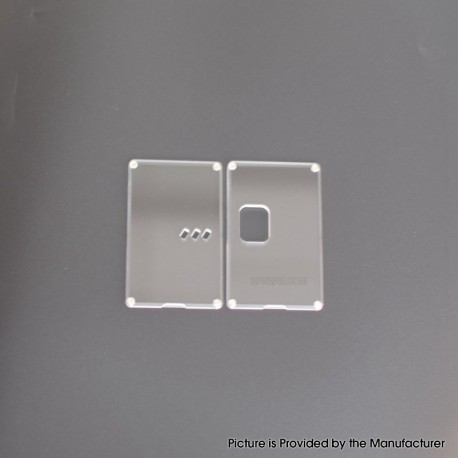 Authentic MK MODS Replacement Front + Back Cover Panel Plate for Vandy Pulse AIO Mini 80W Kit - Clear, Square Button Hole