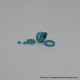 Authentic MK MODS Handmade Engraved Titanium Drip Tip + Button Set for dotMod dotAIO V2 - Green