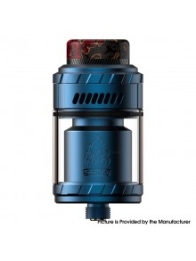 Authentic ThunderHead Creations & Mike Vapes THC Blaze Solo RTA Vape Atomizer - Blue, 5.5ml, 25mm Diameter