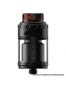 Authentic ThunderHead Creations & Mike Vapes THC Blaze Solo RTA Vape Atomizer - Matte Black, 5.5ml, 25mm Diameter