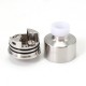 SXK NarDa 5A Style RDA Rebuildable Dripping Atomizer - Silver, 316SS, BF Pin, 22mm Diameter