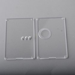 Authentic MK MODS Replacement Front + Back Cover Panel Plate for Vandy Pulse AIO Mini 80W Kit - Clear, Round Button Hole
