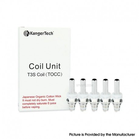 [Ships from Bonded Warehouse] Authentic Kangertech TOCC Organic Cotton Coil for T3S & MT3S Clearomizer - 2.2ohm (5 PCS)