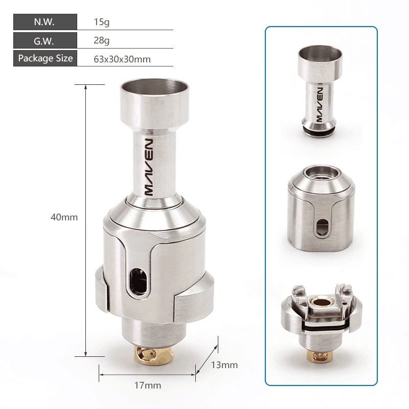 Buy SXK Maven Style RBA Bridge for Billet / BB / Boro Tank Black