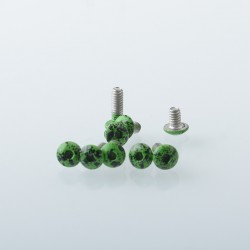 Authentic MK MODS Replacement Splatter Screw Set Kit for SXK BB 70W / DNA 60W Style Box Mod Kit / Billet - Green, SS (9 PCS)