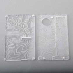 Authentic MK MODS TOPO Replacement Front + Back Cover Panel Plate for Cthulhu AIO Mod Kit - Translucent, Acrylic
