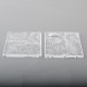 Authentic MK MODS TOPO Replacement Front + Back Cover Panel Plate for Cthulhu AIO Mod Kit - Translucent, Acrylic