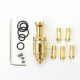 SXK Monarchy Mobb V Style RBA Bridge for Billet / BB / Boro Tank - Gold, Air Pins 1mm + 1.2mm + 2mm + 2.5mm + 3mm + 3.5mm