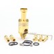 SXK Monarchy Mobb V Style RBA Bridge for Billet / BB / Boro Tank - Gold, Air Pins 1mm + 1.2mm + 2mm + 2.5mm + 3mm + 3.5mm