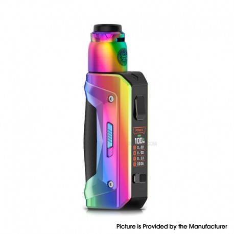 [Ships from Bonded Warehouse] Authentic GeekVape S100 Aegis Solo 2 Box Mod Kit with Z RDA Atomizer - Rainbow, 5~100W, 1 x 18650