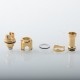 Monarchy Mobb V Style RBA Bridge for Billet / BB / Boro Tank - Gold, Air Pins 1.0mm / 1.5mm / 2.0mm / 3.5mm