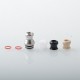 Raven Style 510 Drip Tip Set for RDA / RTA / RDTA Atomizer - Silver, 3 PCS Mouthpieces