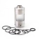 SXK Unitank V2 Style Atomizer - Silver, 316 Stainless Steel, for BB / Billet RBA Bridges