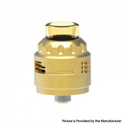 Authentic Oumier Wasp Nano RDA Pro Atomizer - Gold, Single Coil, BF Pin, 23.5mm