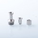 415 Style 510 Drip Tip Set for RDA / RTA / RDTA Atomizer - Silver, 4 PCS Mouthpieces