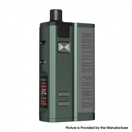 [Ships from Bonded Warehouse] Authentic Aspire Nautilus Prime X 60W Pod Kit - Hunter Green, 1~60W, 1 x 18650, 4ml / 4.5ml