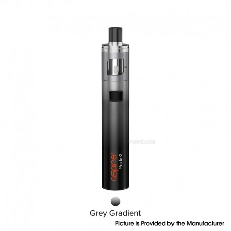 [Ships from Bonded Warehouse] Authentic Aspire PockeX Pocket AIO 1500mAh All-in-One Starter Kit - Grey Gradient, 2ml, 0.6 Ohm