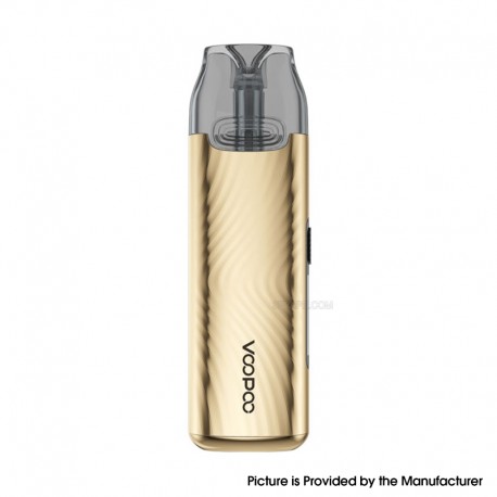 [Ships from Bonded Warehouse] Authentic VOOPOO V.THRU Pro VW Pod System Mod Kit - Luxury Gold, 5~25W, 900mAh, 1.2 / 0.7ohm, 3ml