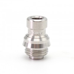 SXK Cosmos V2 Style Booster Integrated Drip Tip for BB / Billet / Boro AIO Box Mod - Silver, 316 Stainless Steel