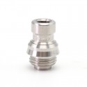 SXK Cosmos V2 Style Booster Integrated Drip Tip for BB / Billet / Boro AIO Box Mod - Silver, 316 Stainless Steel